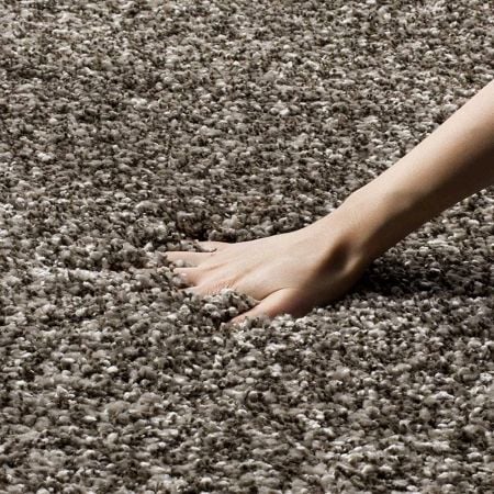 Bold Grey Plush Living Rug